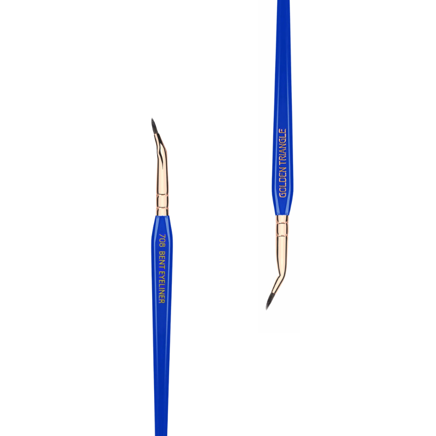 Cọ Kẻ Eyeliner Chuyên Nghiệp Đầu Gấp Bdellium Tools Golden Triangle B708 Bent Eyeliner